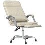 Silla de oficina reclinable masaje cuero sintético color crema en Sillas de oficina | Comprar online en Foru.es