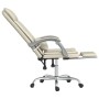 Silla de oficina reclinable masaje cuero sintético color crema en Sillas de oficina | Comprar online en Foru.es