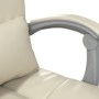 Silla de oficina reclinable masaje cuero sintético color crema en Sillas de oficina | Comprar online en Foru.es