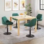 Sillas de comedor giratorias 4 uds terciopelo verde oscuro en Sillas de comedor | Comprar online en Foru.es