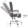 Silla de oficina reclinable cuero sintético gris en Sillas de oficina | Comprar online en Foru.es