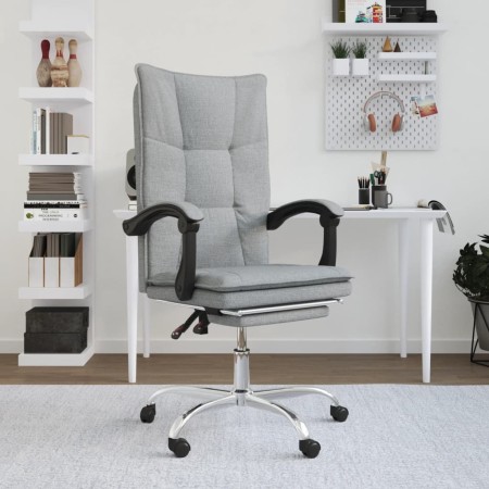 Silla de oficina reclinable de tela gris claro en Sillas de oficina | Comprar online en Foru.es
