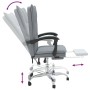 Silla de oficina reclinable de tela gris claro en Sillas de oficina | Comprar online en Foru.es