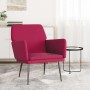 Sillón de terciopelo rojo tinto 62x79x79 cm en Sillones | Comprar online en Foru.es
