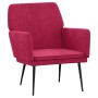 Sillón de terciopelo rojo tinto 62x79x79 cm en Sillones | Comprar online en Foru.es