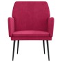 Sillón de terciopelo rojo tinto 62x79x79 cm en Sillones | Comprar online en Foru.es