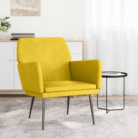 Sillón de terciopelo amarillo 62x79x79 cm en Sillones | Comprar online en Foru.es
