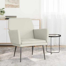 Sillón de terciopelo crema 62x79x79 cm en Sillones | Comprar online en Foru.es