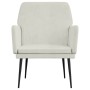 Sillón de terciopelo crema 62x79x79 cm en Sillones | Comprar online en Foru.es