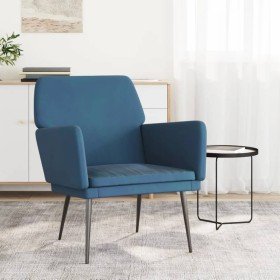 Sillón de terciopelo azul 62x79x79 cm en Sillones | Comprar online en Foru.es