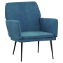 Sillón de terciopelo azul 62x79x79 cm en Sillones | Comprar online en Foru.es