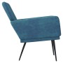 Sillón de terciopelo azul 62x79x79 cm en Sillones | Comprar online en Foru.es