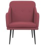 Sillón de tela rojo tinto 63x76x80 cm en Sillones | Comprar online en Foru.es