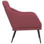 Sillón de tela rojo tinto 63x76x80 cm en Sillones | Comprar online en Foru.es