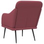 Sillón de tela rojo tinto 63x76x80 cm en Sillones | Comprar online en Foru.es