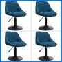 Sillas de comedor giratorias 4 unidades terciopelo azul en Sillas de comedor | Comprar online en Foru.es