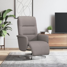 Sillón reclinable con reposapiés tela gris taupe en Sillones | Comprar online en Foru.es