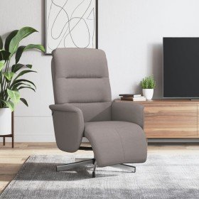 Sillón reclinable con reposapiés tela gris taupe en Sillones | Comprar online en Foru.es
