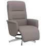 Sillón reclinable con reposapiés tela gris taupe en Sillones | Comprar online en Foru.es
