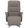 Sillón reclinable con reposapiés tela gris taupe en Sillones | Comprar online en Foru.es