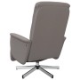 Sillón reclinable con reposapiés tela gris taupe en Sillones | Comprar online en Foru.es