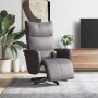 Sillón reclinable de masaje con reposapiés cuero sintético gris en Sillones | Comprar online en Foru.es