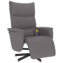 Sillón reclinable de masaje con reposapiés cuero sintético gris en Sillones | Comprar online en Foru.es