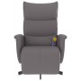 Sillón reclinable de masaje con reposapiés cuero sintético gris en Sillones | Comprar online en Foru.es