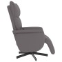 Sillón reclinable de masaje con reposapiés cuero sintético gris en Sillones | Comprar online en Foru.es