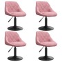Sillas de comedor giratorias 4 unidades de terciopelo rosa en Sillas de comedor | Comprar online en Foru.es