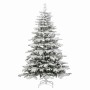 Árbol de Navidad artificial con bisagras y nieve flocada 210 cm en Decoración Festiva y Estacional | Comprar online en Foru.es