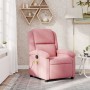 Sillón de masaje reclinable de terciopelo rosa en Sillones | Comprar online en Foru.es