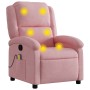 Sillón de masaje reclinable de terciopelo rosa en Sillones | Comprar online en Foru.es