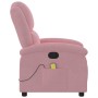 Sillón de masaje reclinable de terciopelo rosa en Sillones | Comprar online en Foru.es