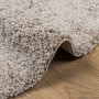 Alfombra peluda de pelo largo moderna PAMPLONA beige Ø 80 cm en Alfombras | Comprar online en Foru.es