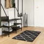 Alfombra de pelo largo moderna PAMPLONA negro y crema 60x110 cm en Alfombras | Comprar online en Foru.es