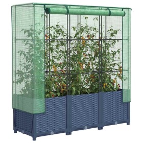 Arriate con cubierta invernadero aspecto ratán 120x40x138 cm en Macetas y jardineras | Comprar online en Foru.es
