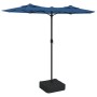 Sombrilla doble con luces LED azul 316x240 cm de vidaXL, Sombrillas - Ref: Foro24-362976, Precio: 152,28 €, Descuento: %