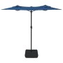 Sombrilla doble con luces LED azul 316x240 cm de vidaXL, Sombrillas - Ref: Foro24-362976, Precio: 152,28 €, Descuento: %