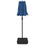 Sombrilla doble con luces LED azul 316x240 cm de vidaXL, Sombrillas - Ref: Foro24-362976, Precio: 152,28 €, Descuento: %