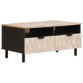 Mesa de Café con cajón 80 x 54 x 40 cm Madera de mango maciza en Mesas de centro | Comprar online en Foru.es