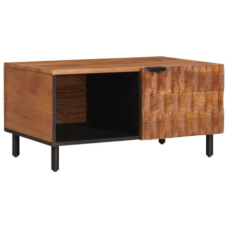 Mesa de Café Marrón 80 x 50 x 40 cm Madera de mango maciza en Mesas de centro | Comprar online en Foru.es