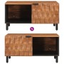 Mesa de Café Marrón 80 x 50 x 40 cm Madera de mango maciza en Mesas de centro | Comprar online en Foru.es