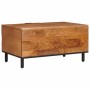 Mesa de Café Marrón 80 x 50 x 40 cm Madera de mango maciza en Mesas de centro | Comprar online en Foru.es
