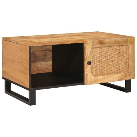Mesa de Café Natural 80 x 50 x 40 cm Madera de mango maciza en Mesas de centro | Comprar online en Foru.es
