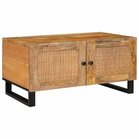 Mesa de Café Natural 80 x 50 x 40 cm Madera de mango maciza en Mesas de centro | Comprar online en Foru.es