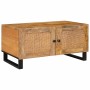 Mesa de Café Natural 80 x 50 x 40 cm Madera de mango maciza en Mesas de centro | Comprar online en Foru.es