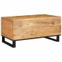 Mesa de Café Natural 80 x 50 x 40 cm Madera de mango maciza en Mesas de centro | Comprar online en Foru.es