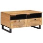 Mesa de Café Natural 80 x 54 x 40 cm Madera de mango maciza en Mesas de centro | Comprar online en Foru.es