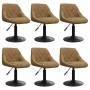Silla de comedor giratoria 6 uds terciopelo marrón en Sillas de comedor | Comprar online en Foru.es